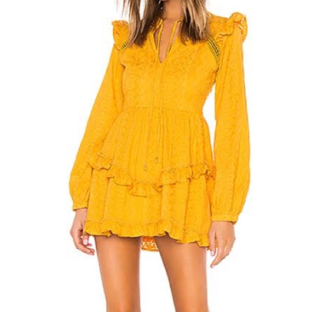 Gorgeous Tularosa mustard color dress